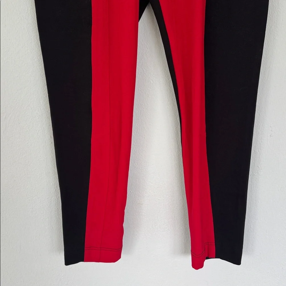 Careismatic black red high rise skinny fit medical scrub uniform pants medium